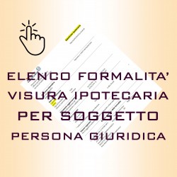 VISURA IPOTECARIA PER SOGGETTO - PERSONA FISICA